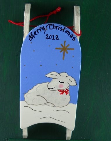 Personalized sled ornament