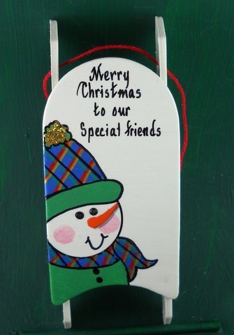 personalized sled ornament