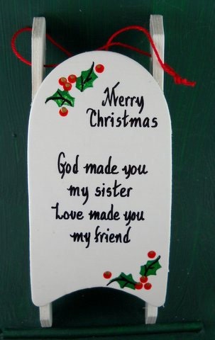 personalized sled ornament