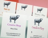 Printable - EdITABLE - SHEEP - Labels, Business Cards, Hang  or Price Tags, Gift Tags, Address Labels - You CHANGE the TEXT again and again