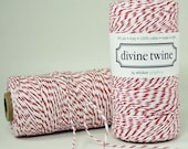 Cherry - Red and White Bakers Twine - 240 yards (720 feet) - Divine Twine