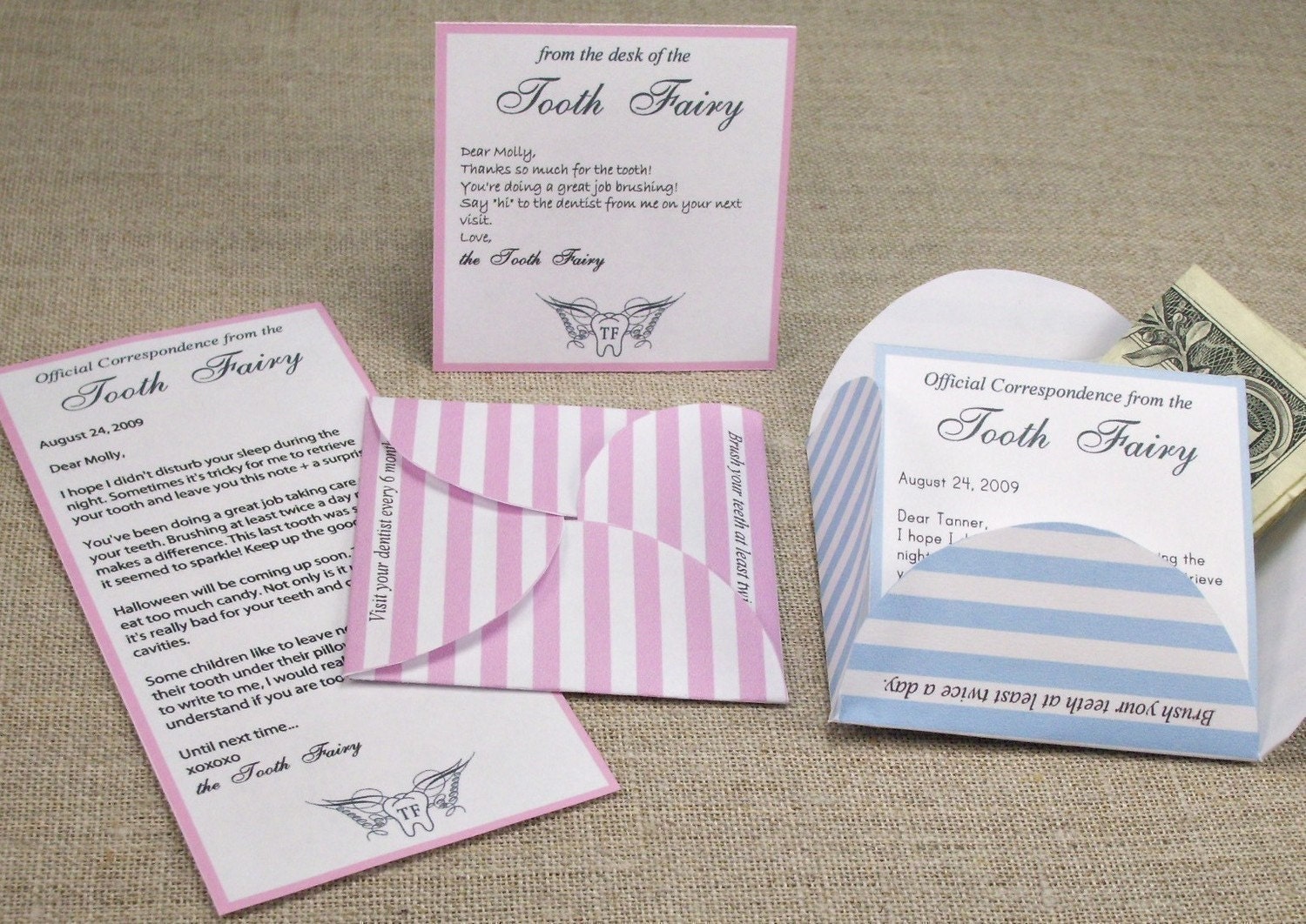 Tooth Fairy Letter Kit - Printable and Editable PDF Template- You enter your text right in the PDF