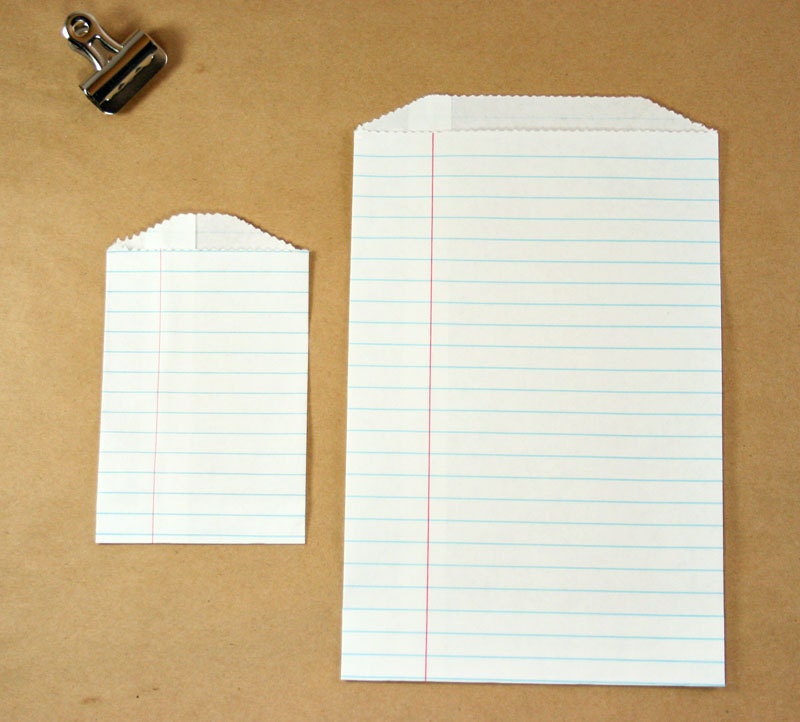 Notebook Middy Bitty Bags - Party Favor or Treat Bags - Set of 20
