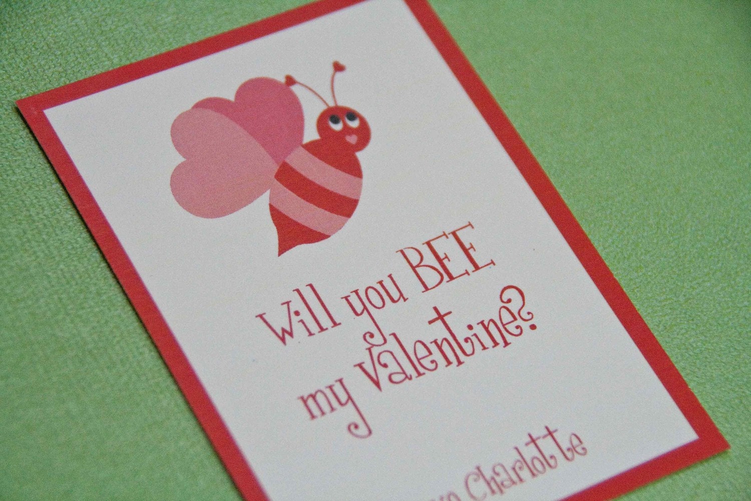 Bee Valentine Mini Cards Be Mine Lunchbox Notes set of 16 by Belleza e Luce Il_170x135