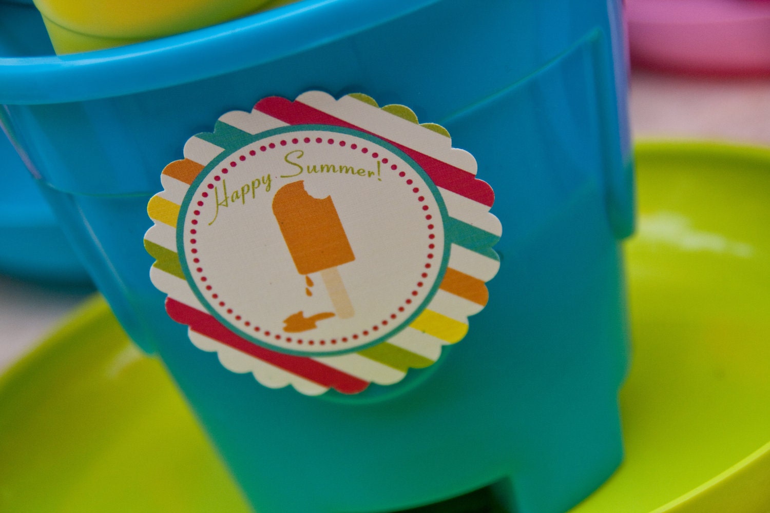Popsicle Summer Party Birthday Party Favor Stickers Set of 12 by Belleza e Luce Il_170x135