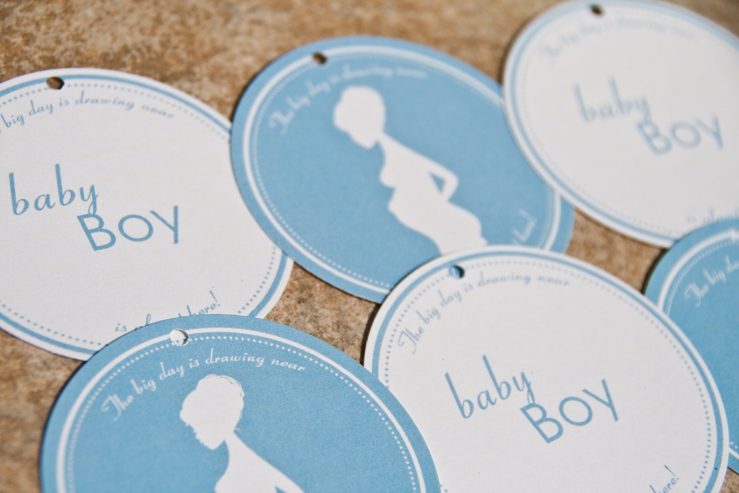 Baby Shower Pregnant Mommy Favor Tags Party Set of 12 by Belleza e Luce Il_170x135