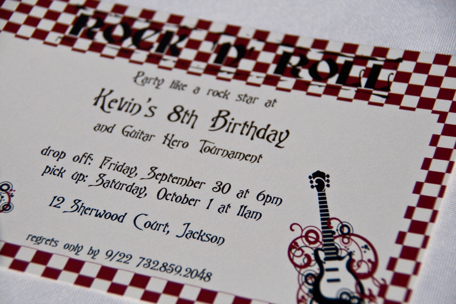 Rock Star Party Invitations Rockstar Birthday Party Guitar Invitation set of 10 by Belleza e Luce Il_170x135