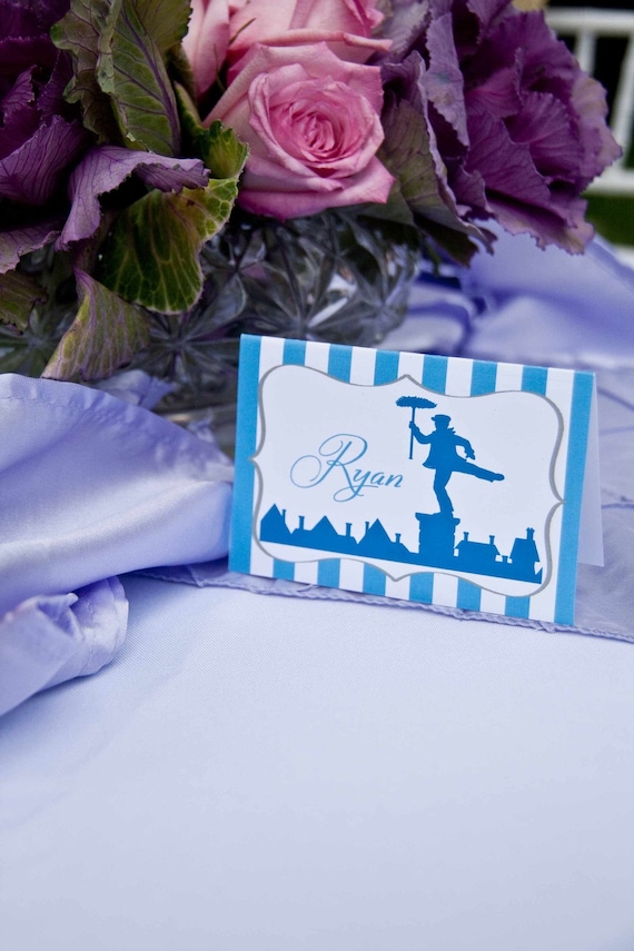 Mary Poppins Birthday Party Jolly Holiday Chimney Sweep Placecards Set of 4 by Belleza e Luce Il_570xn