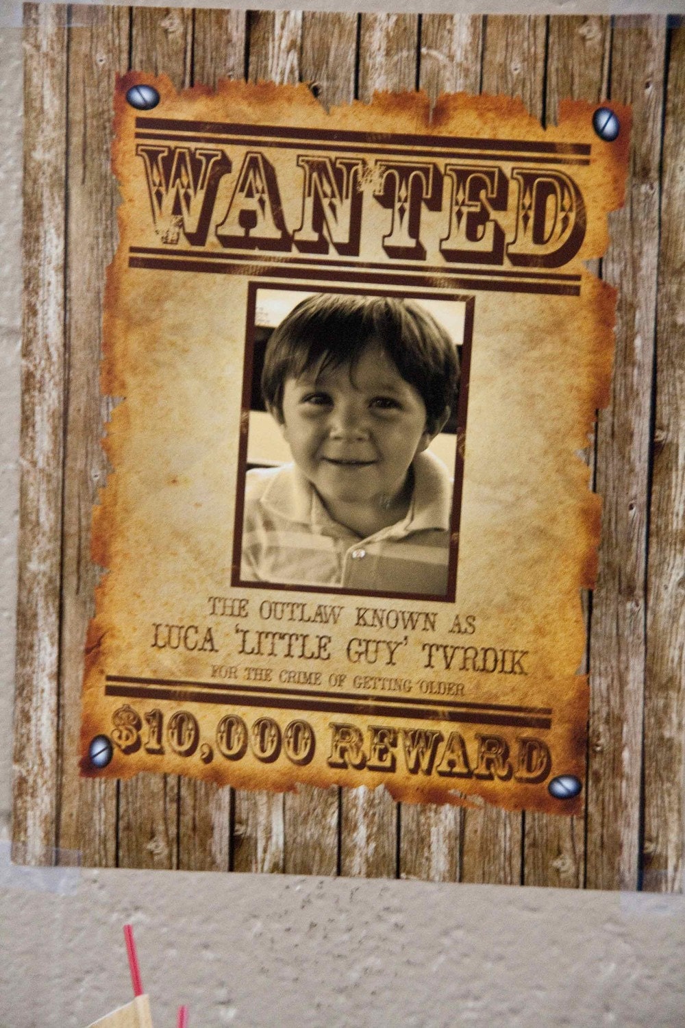 Cowboy Wanted Poster Vintage Inspired Party Decoration by Belleza e Luce Il_570xn