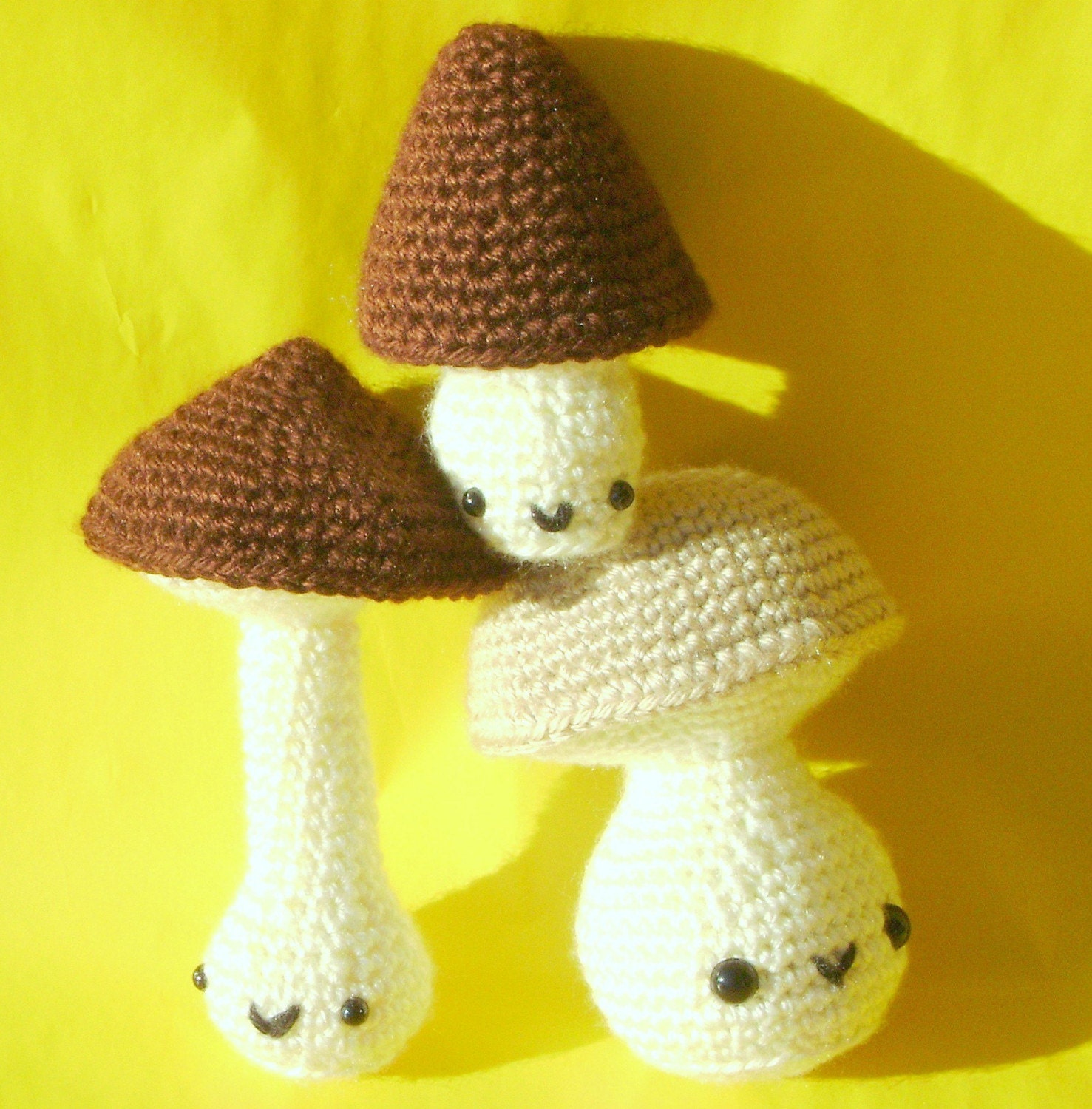 Mushroom Trio - Crochet Pattern PDF