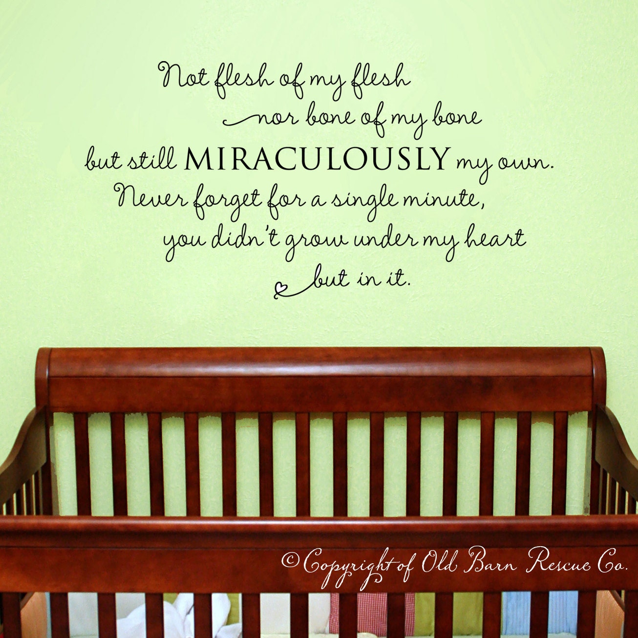 adoption creed - wall decal lettering art