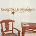 Sandy toes and Salty kisses - wall words vinyl home decor lettering graphic calligraphy old barn rescue company