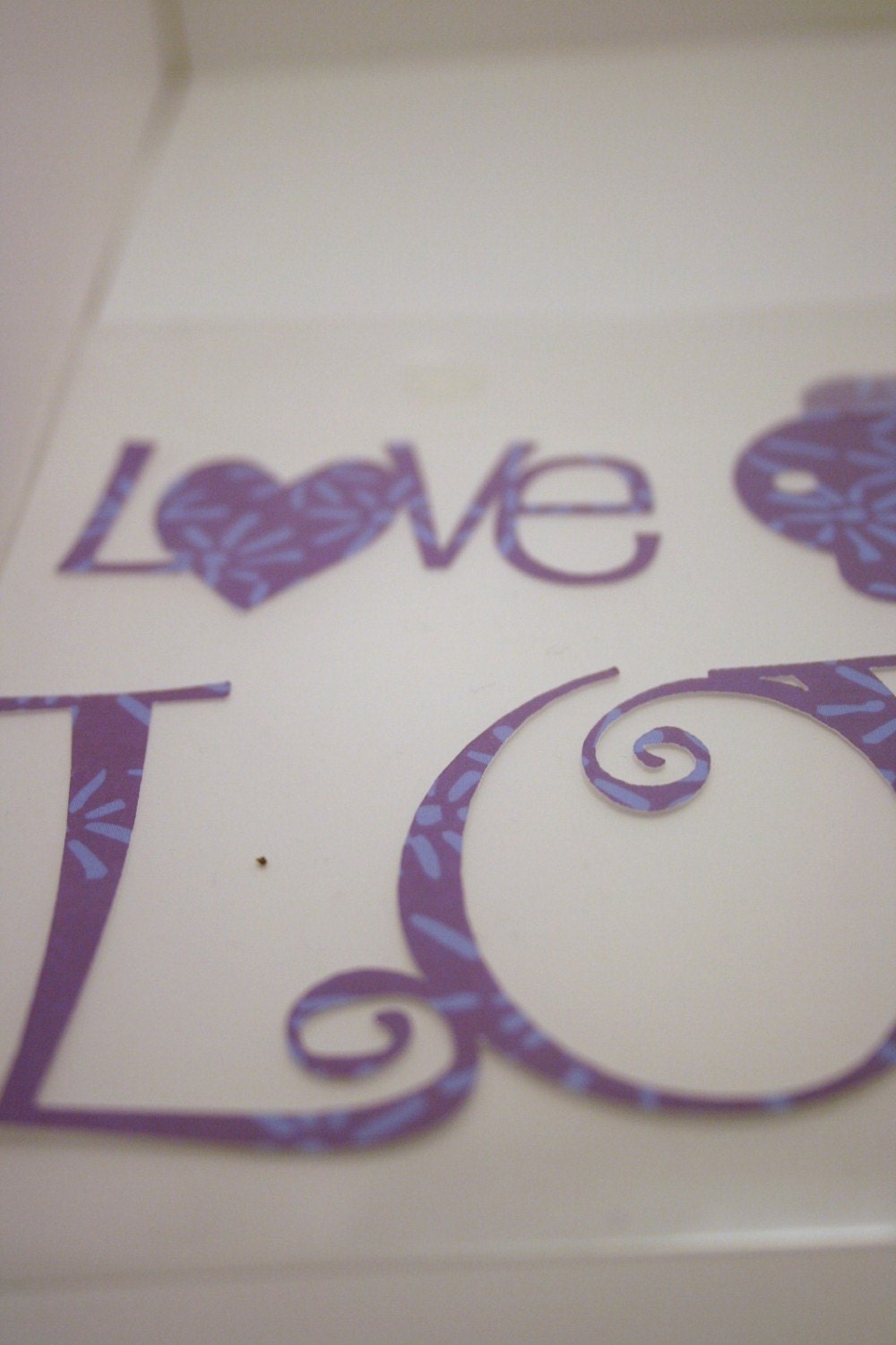 Love Die cut Set, Scrapbook Page Kit or Cardmaking Embellishments