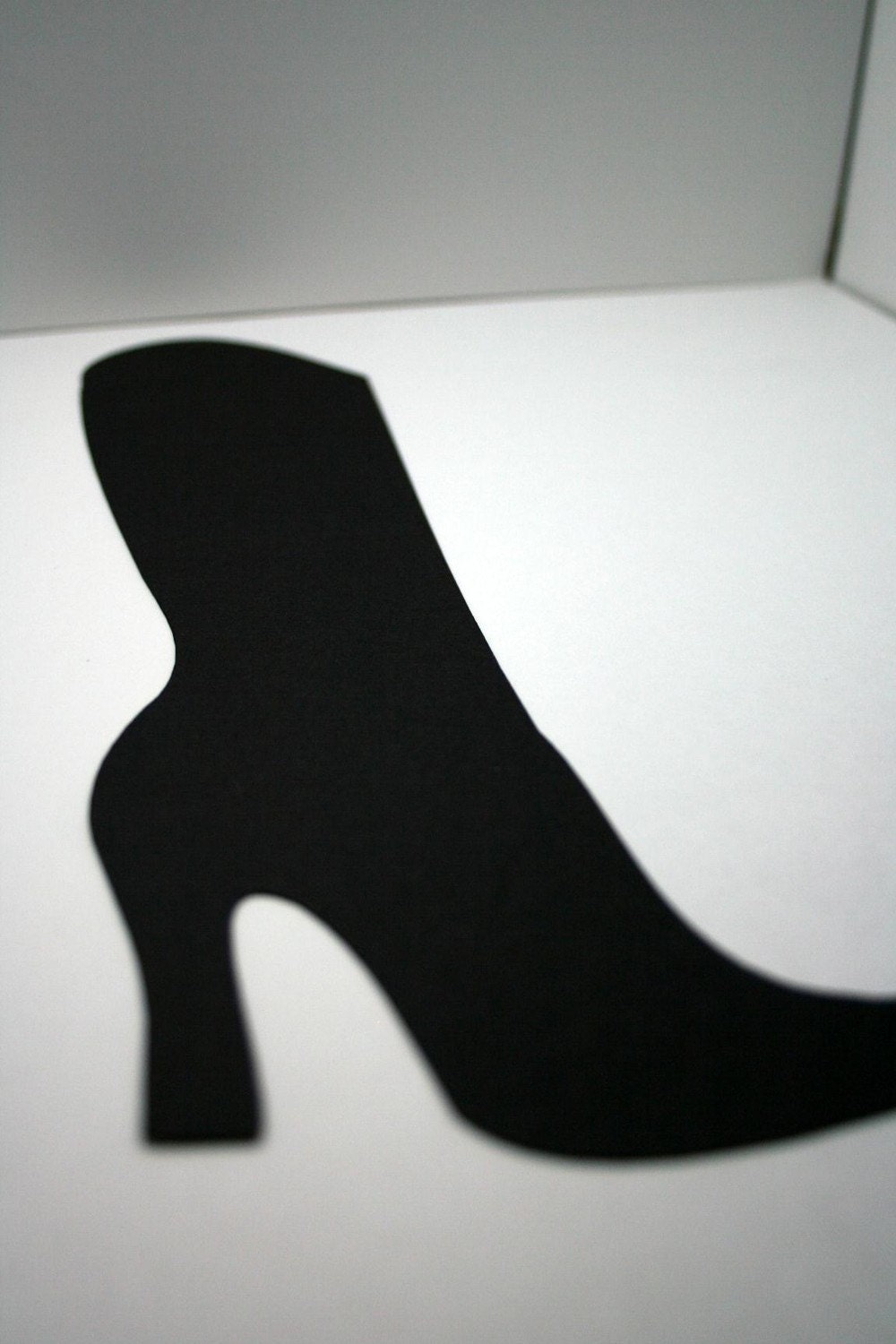 Large High Heeled Shoe Silhouette Die cut Handmade Shoe Die Cut Embellishments for Scrapbooks, Cards or Framing