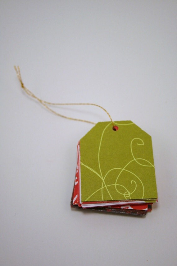 Tag Set of Fifty Hand Punched Upcycled Scrapbooking, Gift, Hang or Merchandise Tags