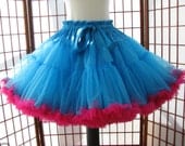 Pettiskirt Turquoise and Fuchsia Size X-Small Custom