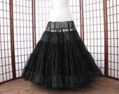 Petticoat Black & White Chiffon Floor Length Single Layer Size X-Large Custom