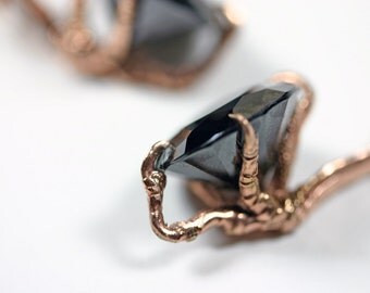 the sparrow's nest. rose gold vermeil sparrow claw earrings.