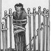 8 of swords. sterling tarot necklace.