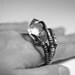 the messenger. crow claw & quartz crystal ring. sterling silver.