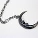 owl moon. owl talon crescent necklace.