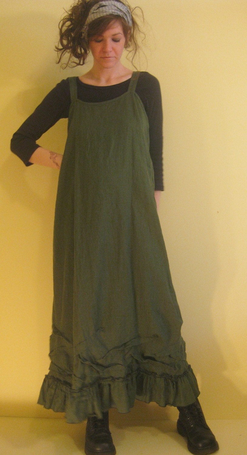 Long Ruffle Slip Dress