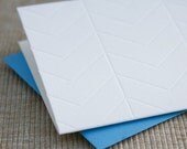 Chevron Card - Letterpress Folded Card