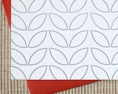 Blank Letterpress Card - Mod Stem Notecard
