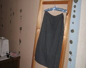WIGGLE SKIRT BLACK Vintage Pencil Mad Men "Secretary"