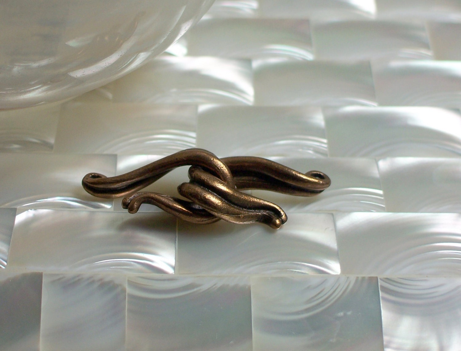 Clasp metal Hook aged Bronze