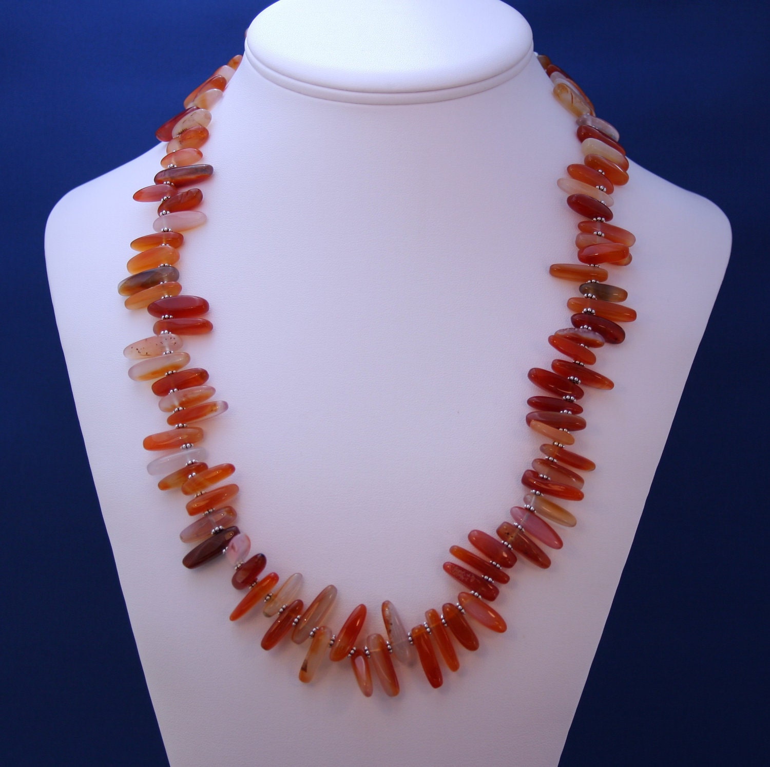 Chili Pepper Carnelian Necklace Strand Unique Statement-Spice of Life