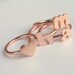 Valentines Day / Womens / Rose Gold Plated Sterling Silver My Love Ring / Heart Ring
