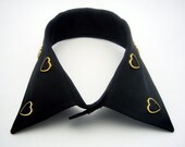 Wear Your Heart On Your Neck studded detachable collar (Gold hollow/Black)