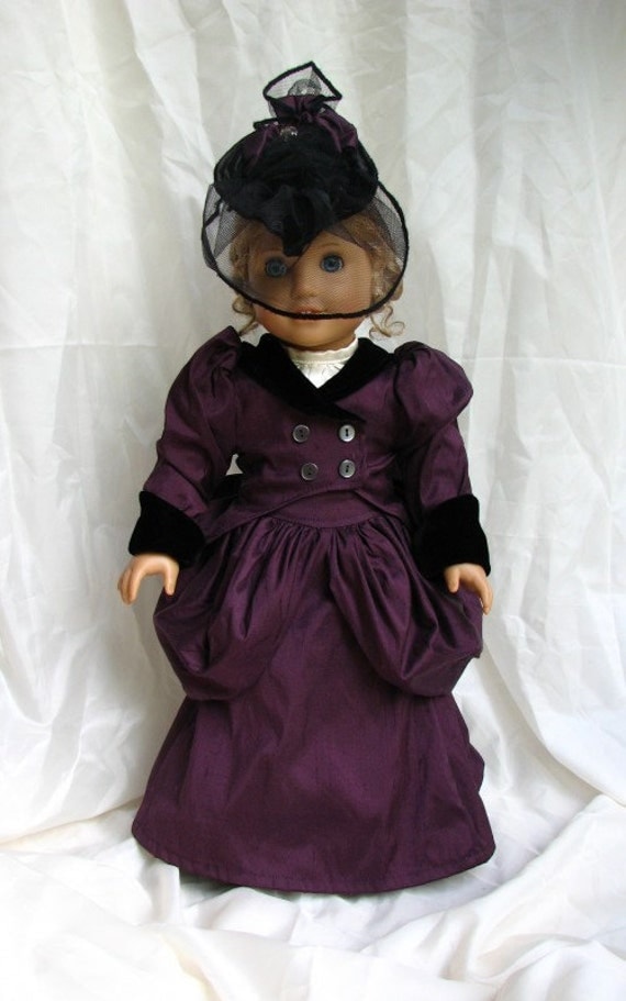 Victorian Walking Ensemble 18in Doll Dress e-pattern download pdf