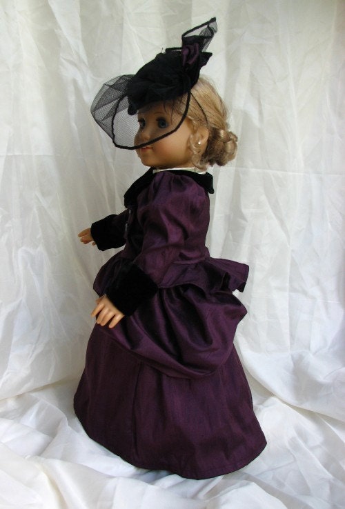 Victorian Walking Ensemble 18in Doll Dress e-pattern download pdf