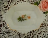 Milk Glass Dish With 22kt Gold Trim