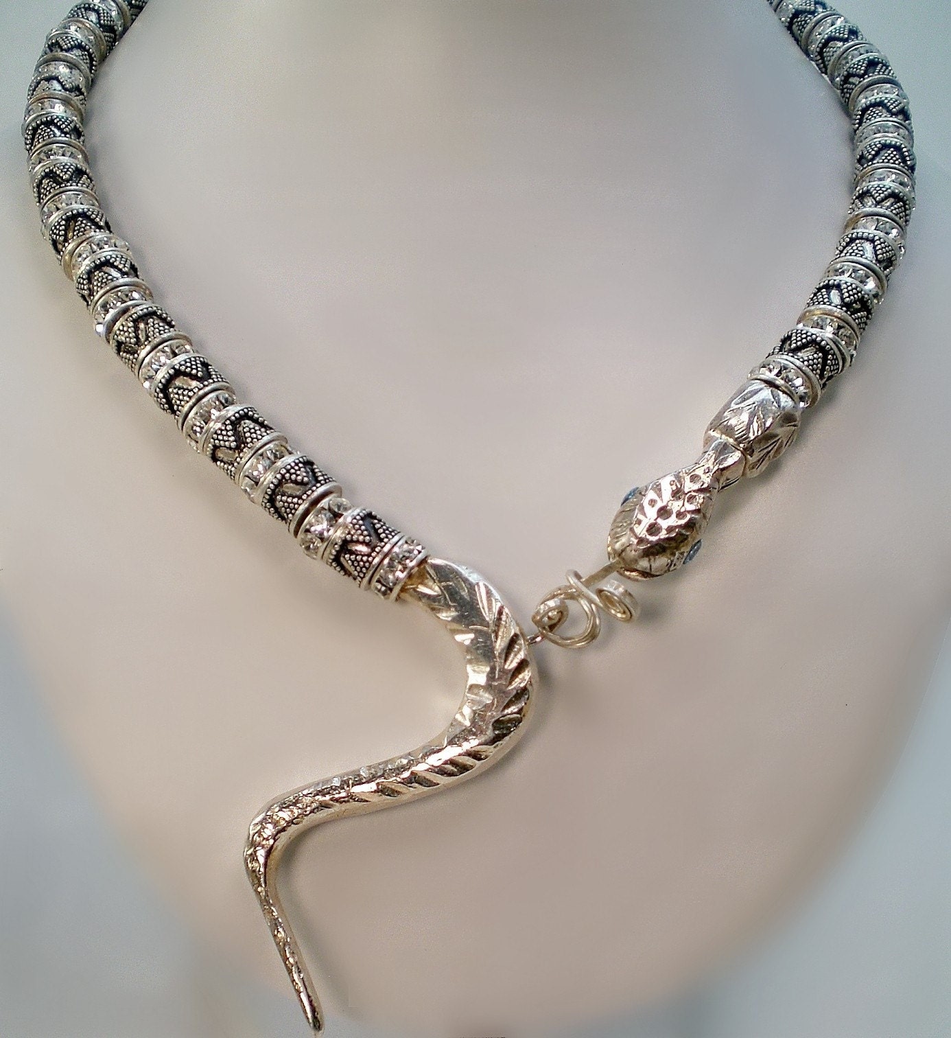 Sterling Silver Serpent Necklace