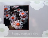 Blank Folded Greeting Mother's Day Card - Daisy Flower