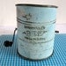 Antique 1920's Bromwell's Bee Tin Kitchen Flour Sifter in Old Robin's Egg Blue Paint