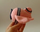 Crocheted    pink air plane