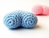 SALE crocheted blue heart