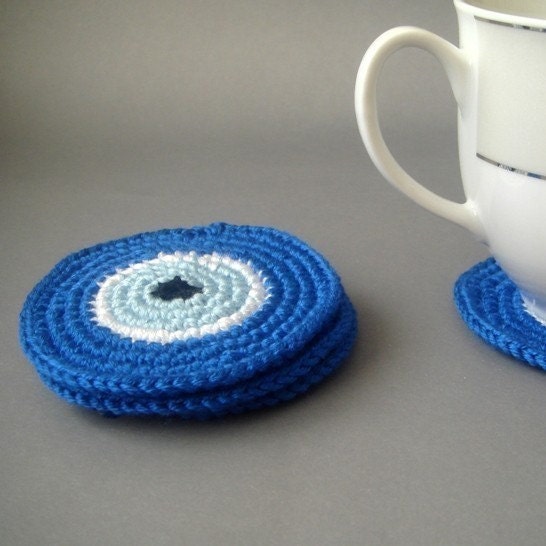 Evil Eye Coasters - set of 4 - christmas hostess