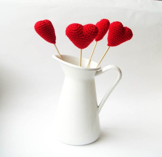Love hearts (set of 4) wedding favor  valentine