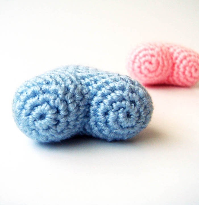 SALE crocheted blue heart