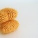 SALE Crocheted Golden Sparkles valentine hearts set of 2