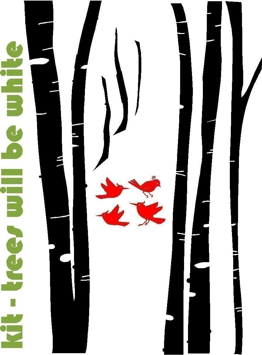 8' Birch Trees - Vinyl Decal