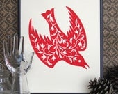 The Fancy Bird Print (red)