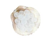Iced White Beads 50 White 6mm Czech Glass Frosted Seaglass Beach Style Round Beads