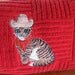 Red towel with Cowboy Cat for your kitchen