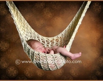 Baby  HAMMOCK Sling Cocoon HANGING Pod Photo Prop in Cream or White